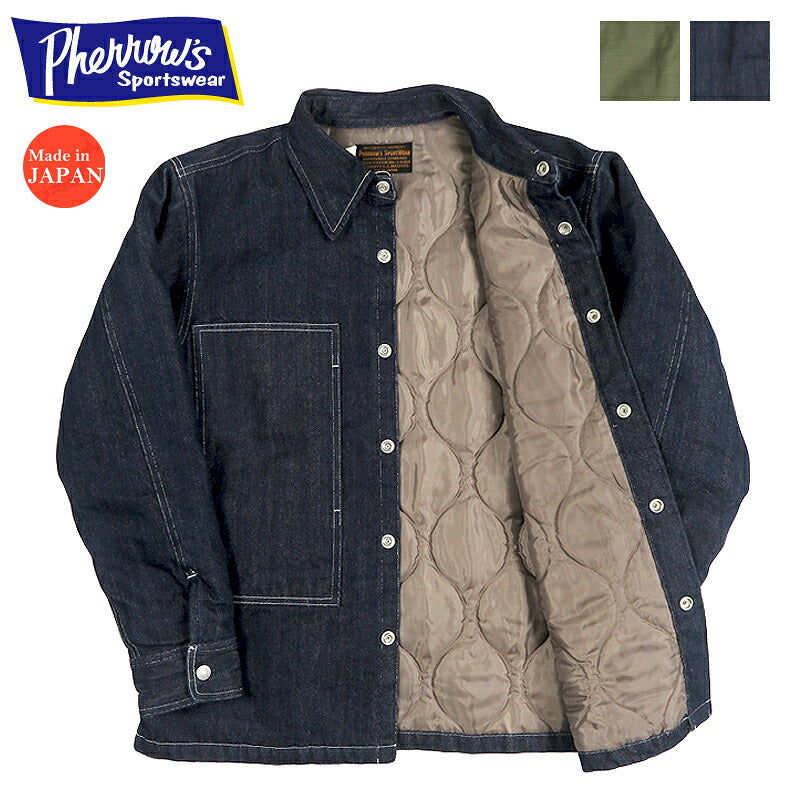 フェローズ PHERROW'S INDIGO OLIVE シャツジャケット  26W-PASJ1 【2026年秋冬新作】