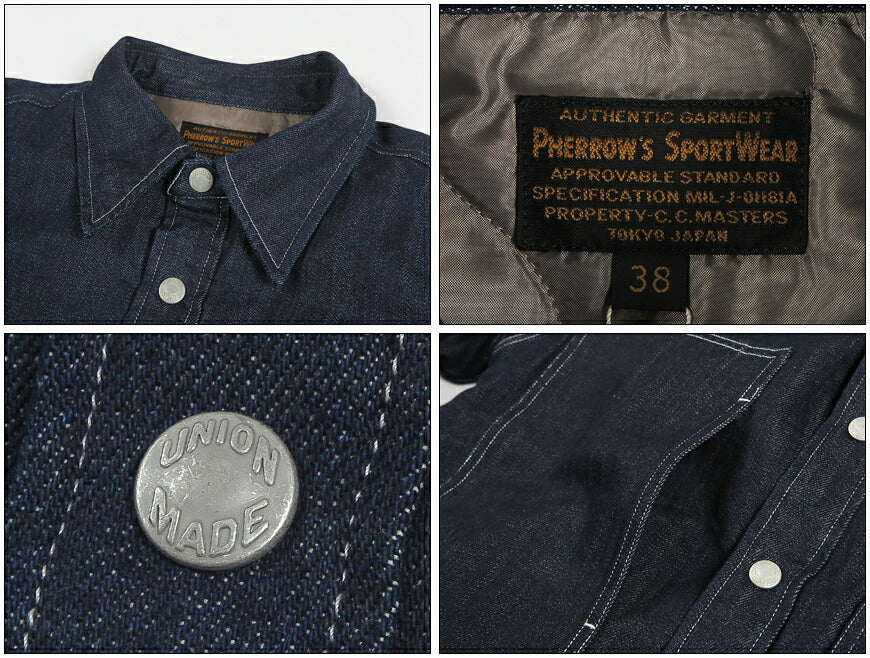 フェローズ PHERROW'S INDIGO OLIVE シャツジャケット  26W-PASJ1 【2026年秋冬新作】