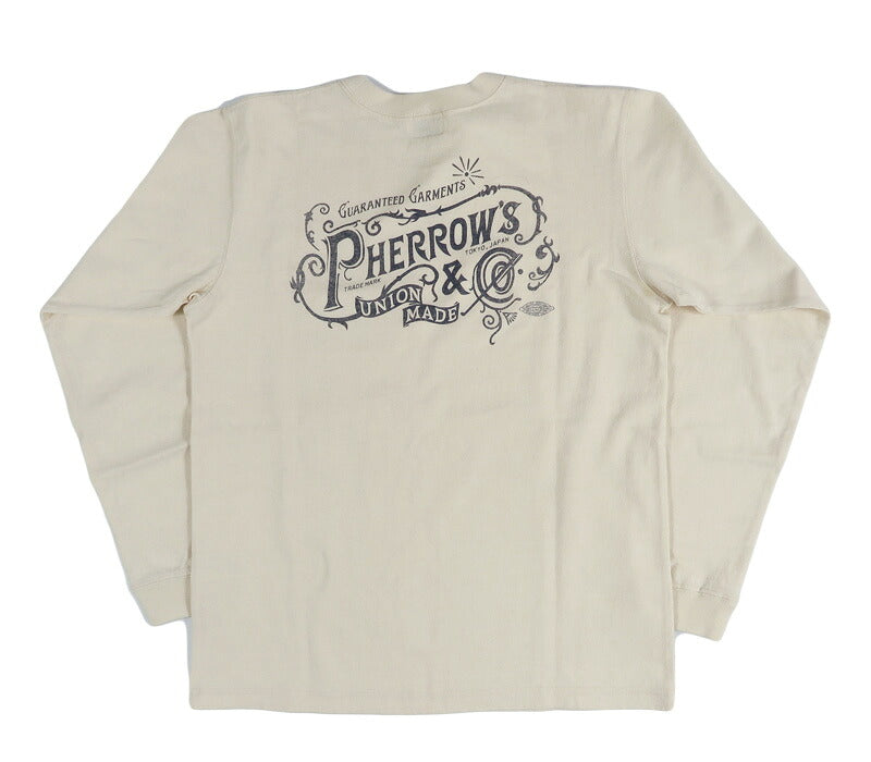 フェローズ PHERROW'S 長袖 ロゴプリントTシャツ  26W-PLT3 【2026年秋冬新作】