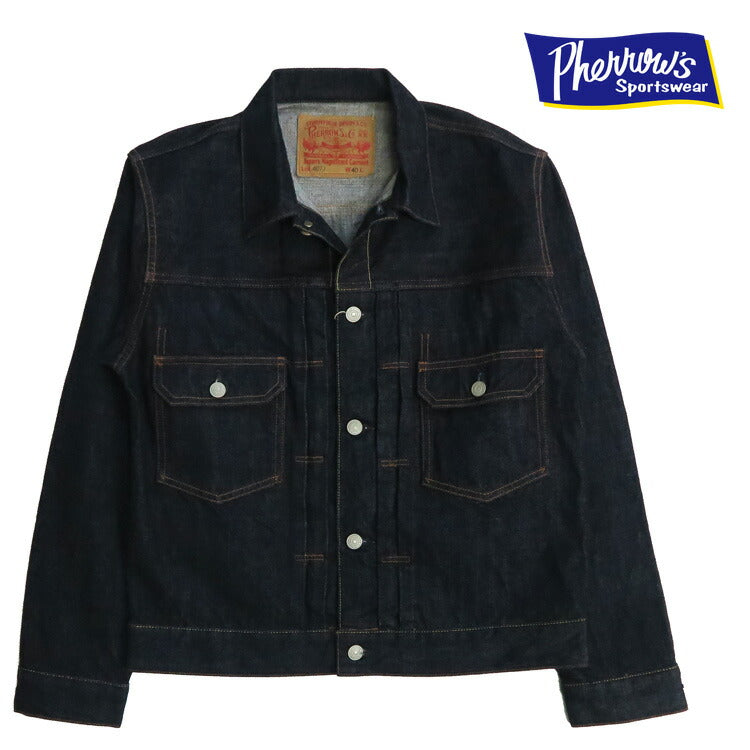 フェローズ Pherrow's 13,5oz Denimjacke 2nd Second-Typ Jeansjacke Starch-Waschung 407J-SW 【2026年春夏新作】