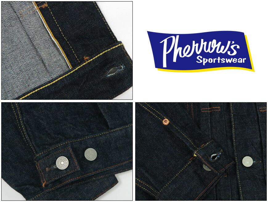 フェローズ Pherrow's 13,5oz Denimjacke 2nd Second-Typ Jeansjacke Starch-Waschung 407J-SW 【2026年春夏新作】