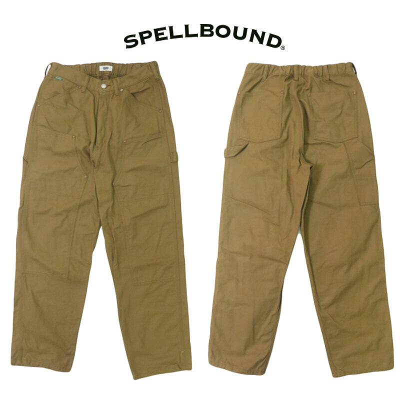 สเปลล์บาวนด์ SPELLBOUND กางเกงเพนเตอร์ผ้าดัคสีน้ำตาลแบบเข่าคู่ 43-919X