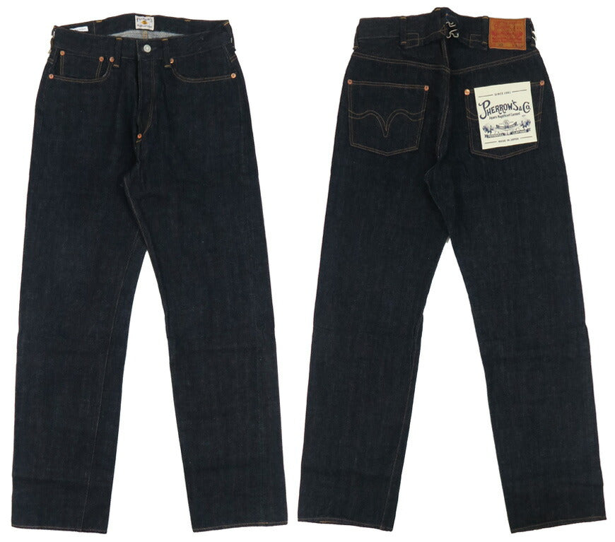 フェローズ Pherrow's 20er Jahre Loose-Fit Jeans 13,5oz Denim Lot.500SW Jeans G-Pan Denim Starch-Wash One-Wash
