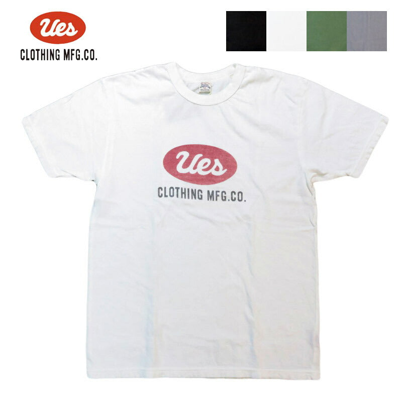 UES ウエス เสื้อยืดแขนสั้น UES โลโก้ คอปกบิด 652501