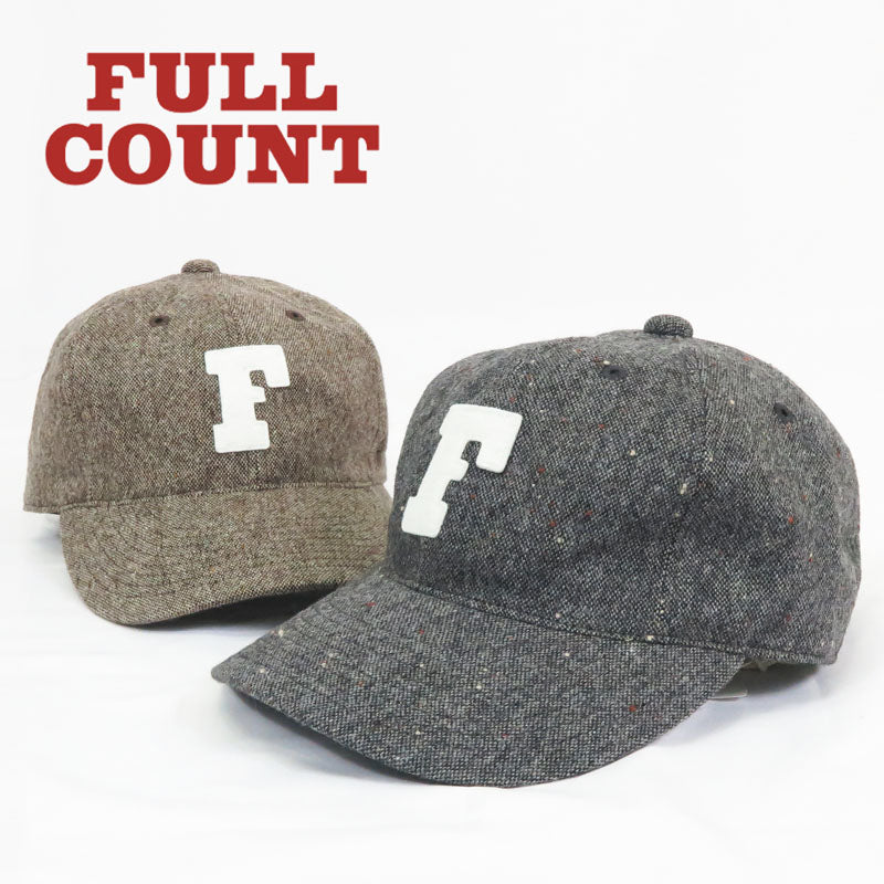 フルカウントFULLCOUNTネップツイードベースボールキャップ6PannelTweedB.BCapFPatch6843-23C【2024-25年秋冬新作】