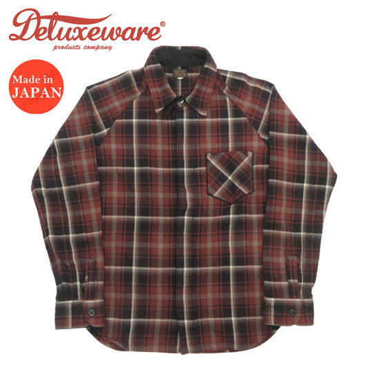 デラックスウェア DELUXEWARE แขนยาว เชิ้ต เช็ค ลากรานสลีฟ "DELUXE STYLE SHIRT" 7649B