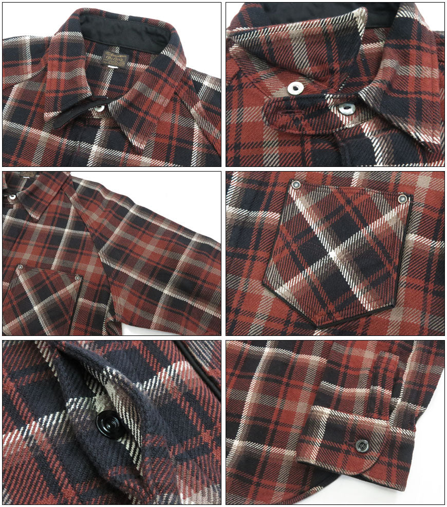 デラックスウェア DELUXEWARE แขนยาว เชิ้ต เช็ค ลากรานสลีฟ "DELUXE STYLE SHIRT" 7649B