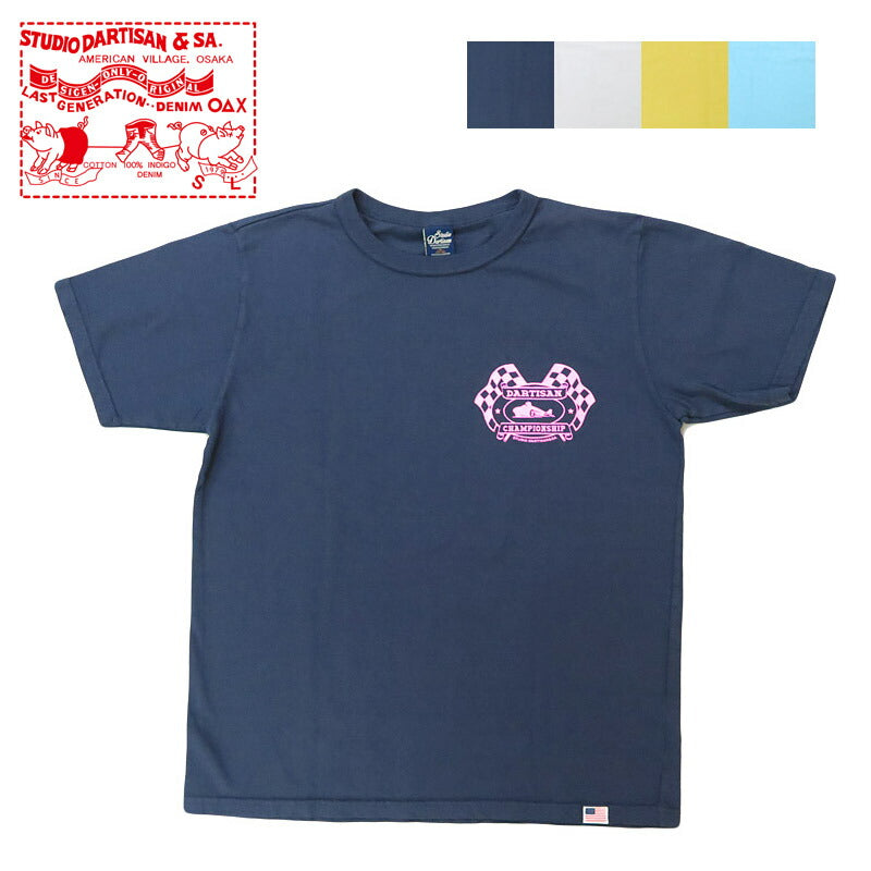 ダルチザン ステュディオ・ダ・ルチザン STUDIO D'ARTISAN เสื้อยืดแขนสั้นตัวเสื้ออเมริกัน พิมพ์ลาย "SPEED STER" 8181A