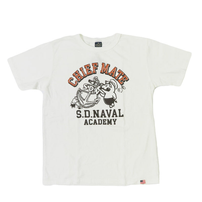 ダルチザン ステュディオ・ダ・ルチザン STUDIO D'ARTISAN เสื้อยืดแขนสั้นตัวถัง US พิมพ์ลาย "CHIEF MATE" 8182A