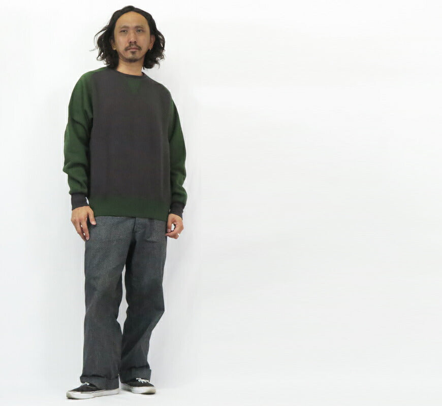 JELADO ジェラード Freedom Sleeve Rundkörper Rundhals Sweatshirt 2TONE AB11211