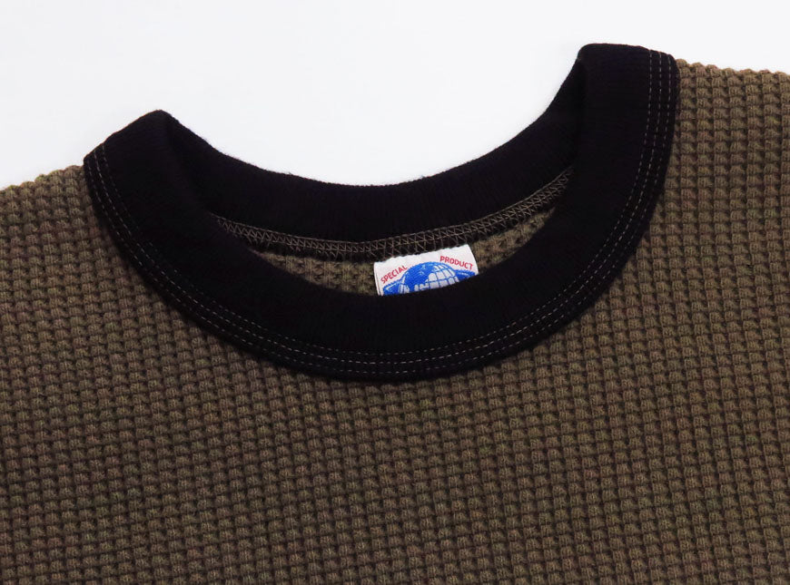 JELADO ジェラード メガ サーマル クルーネック 長袖 Tシャツ 2トーン カットソー AB12226