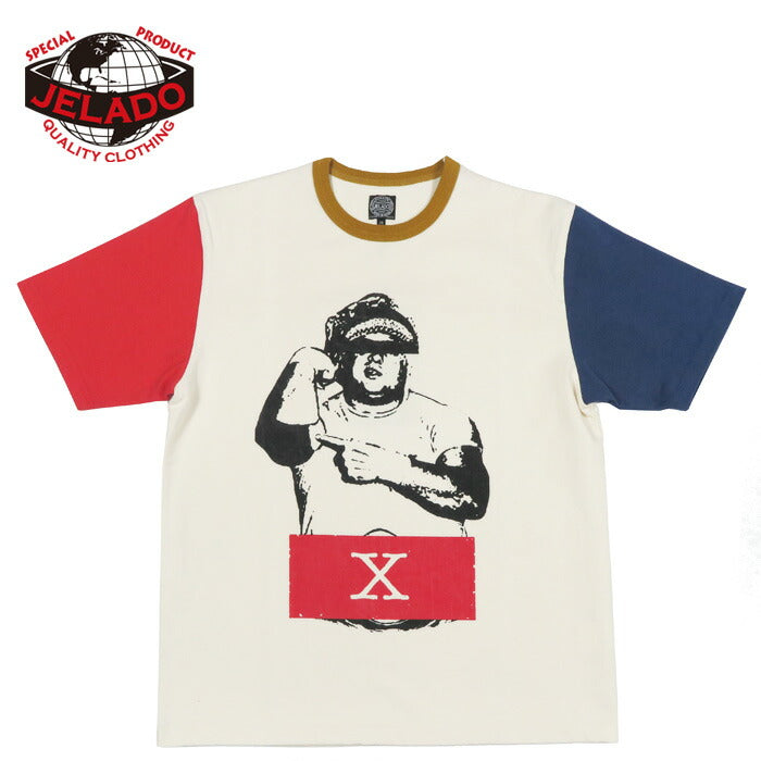 JELADO ジェラード เสื้อยืดแขนสั้นผ้าหนักลายมวยปล้ำ AB21232 【คอลเลกชันฤดูใบไม้ผลิ/ฤดูร้อน 2026】