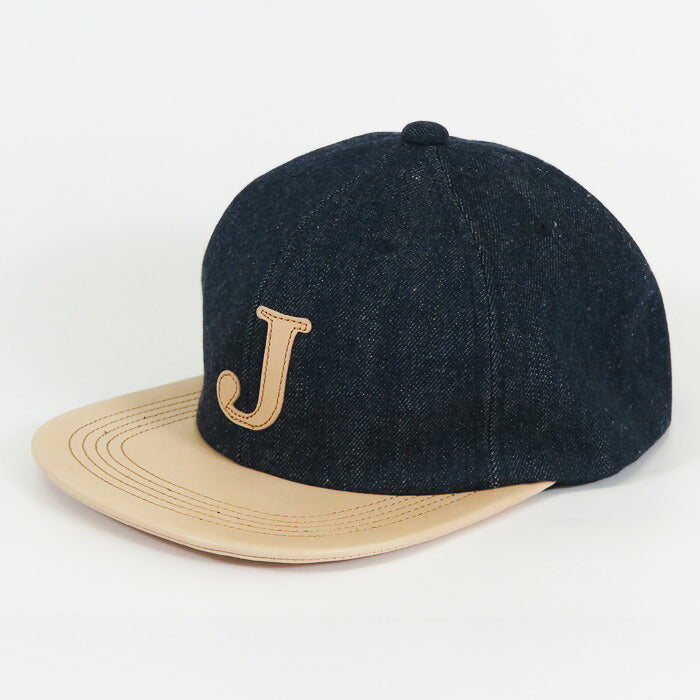JELADO × BRUNEL ＆ Co. HATMAKERS Leder / Denim Baseballkappe Weißes Etikett Last Resort ジェラード ブルーネル AB21750