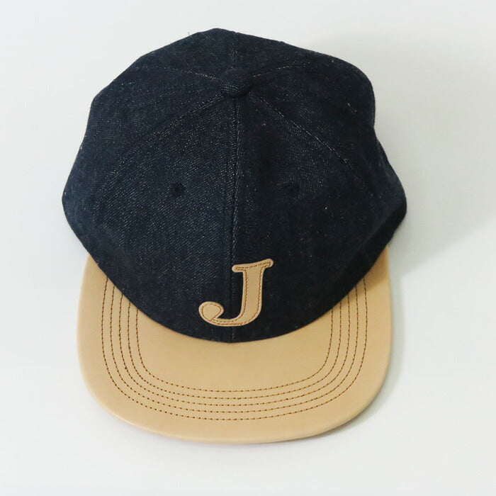 JELADO × BRUNEL ＆ Co. HATMAKERS Leder / Denim Baseballkappe Weißes Etikett Last Resort ジェラード ブルーネル AB21750