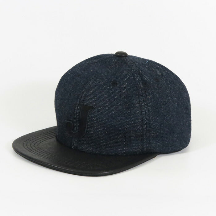 JELADO × BRUNEL ＆ Co. HATMAKERS Leder / Denim Baseballkappe Weißes Etikett Last Resort ジェラード ブルーネル AB21750