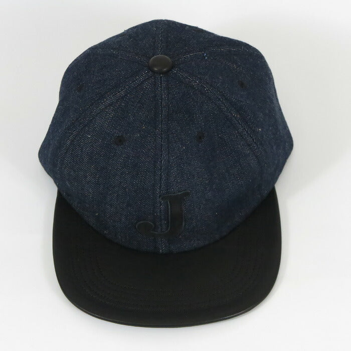 JELADO × BRUNEL ＆ Co. HATMAKERS Leder / Denim Baseballkappe Weißes Etikett Last Resort ジェラード ブルーネル AB21750