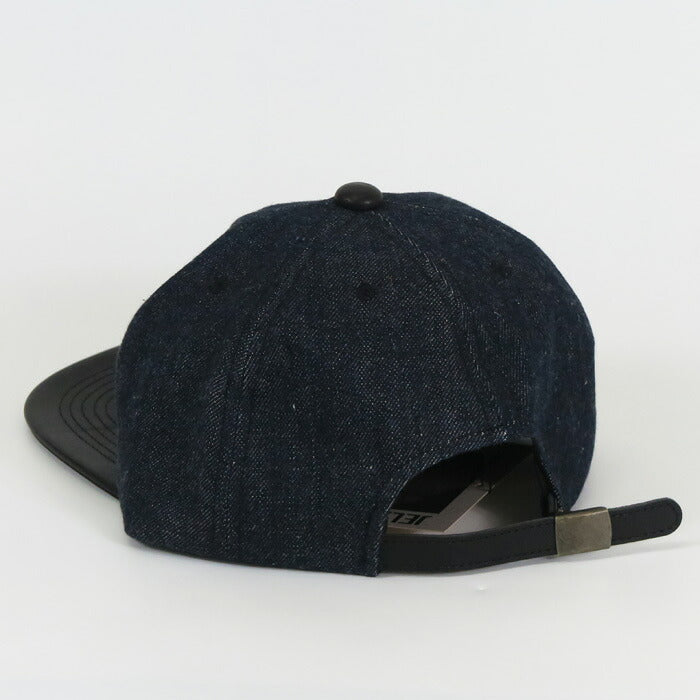 JELADO × BRUNEL ＆ Co. HATMAKERS Leder / Denim Baseballkappe Weißes Etikett Last Resort ジェラード ブルーネル AB21750