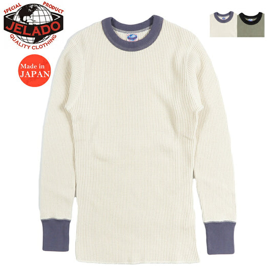 JELADO ジェラード メガ サーマル クルーネック 長袖 Tシャツ 2トーン カットソー AB23210 【2026年秋冬新作】