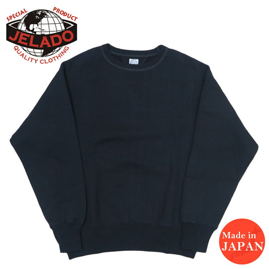 JELADO ジェラード フリーダムスリーブ 丸胴 クルーネック スウェット ブラック AB82251-24AW