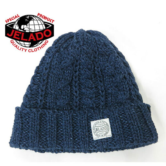 JELADO ジェラード ケーブル編み インディゴ コットン ワッチ キャップ  ニット帽 Cotton Cable Watch Cap  AB94705ID