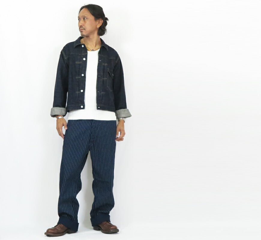 JELADO ジェラード ウォバッシュストライプ トラウザーズ Hoghead ワークパンツ LAST RESORT 青タグ AG02307