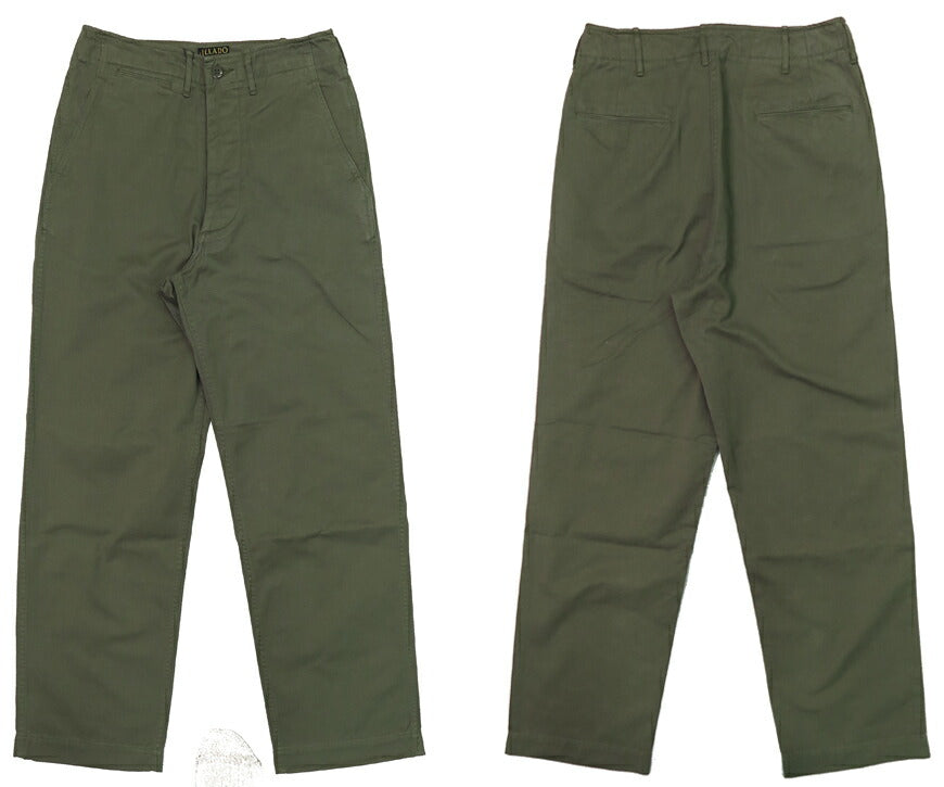 JELADO ジェラード 41 Khaki Chinohose LAST RESORT Brauner Tag Plain One-Wash AG94341A