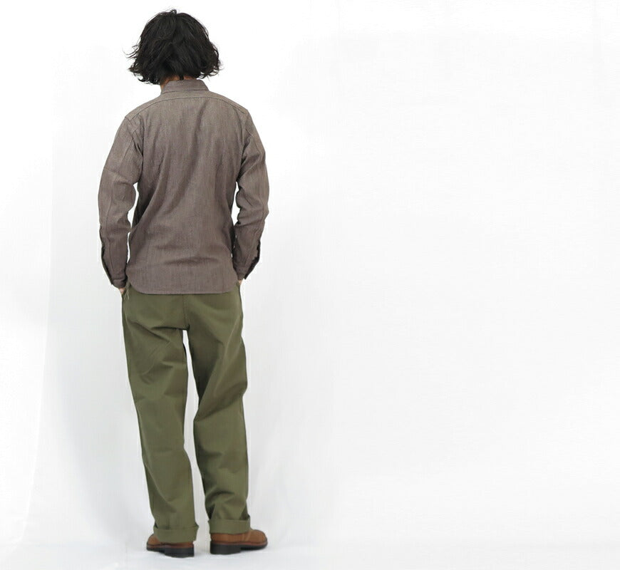 JELADO ジェラード 41 Khaki Chinohose LAST RESORT Brauner Tag Plain One-Wash AG94341A