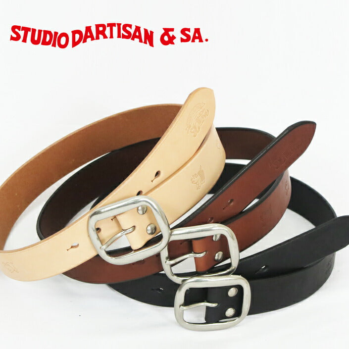 STUDIO D'ARTISAN 스튜디오 다 루치잔 벤즈 가죽 각인 벨트 B-82