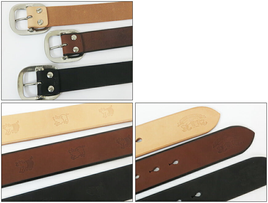 STUDIO D'ARTISAN 스튜디오 다 루치잔 벤즈 가죽 각인 벨트 B-82