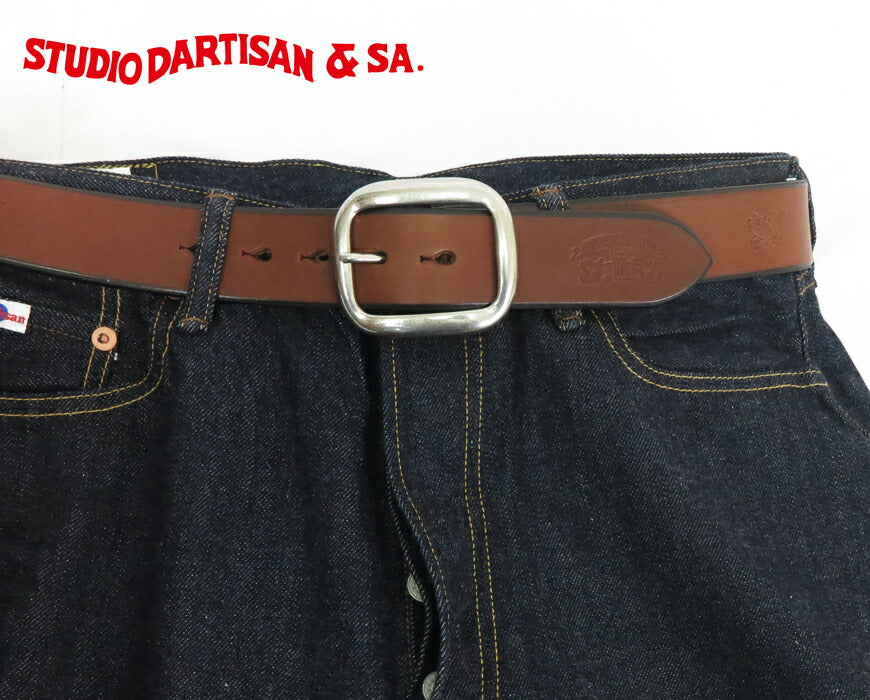 STUDIO D'ARTISAN 스튜디오 다 루치잔 벤즈 가죽 각인 벨트 B-82