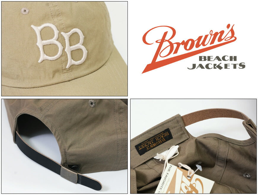 BROWN'S BEACH Brown's Beach Klasik Logo Topi Katun Twill BBJ-014 FULLCOUNT Fullcount