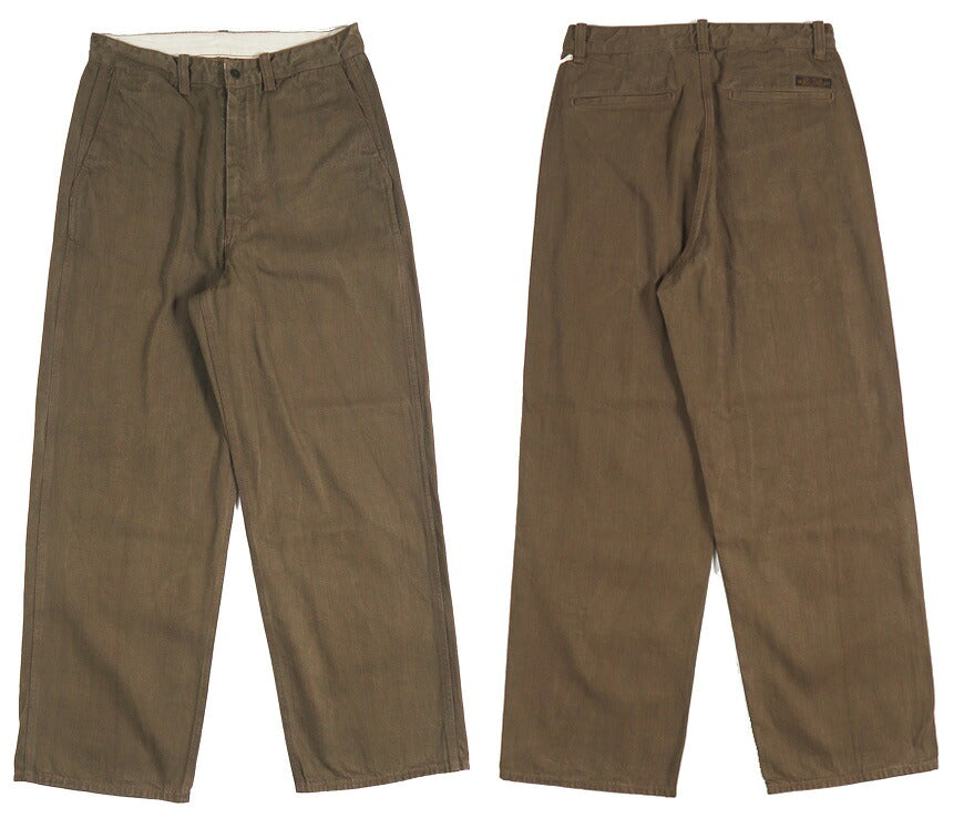 BROWN'S BEACH Brown's Beach werkbroek van met zwavel geverfde duckstof, FULLCOUNT, BBJ-031CA【Nieuw voor herfst/winter 2026】