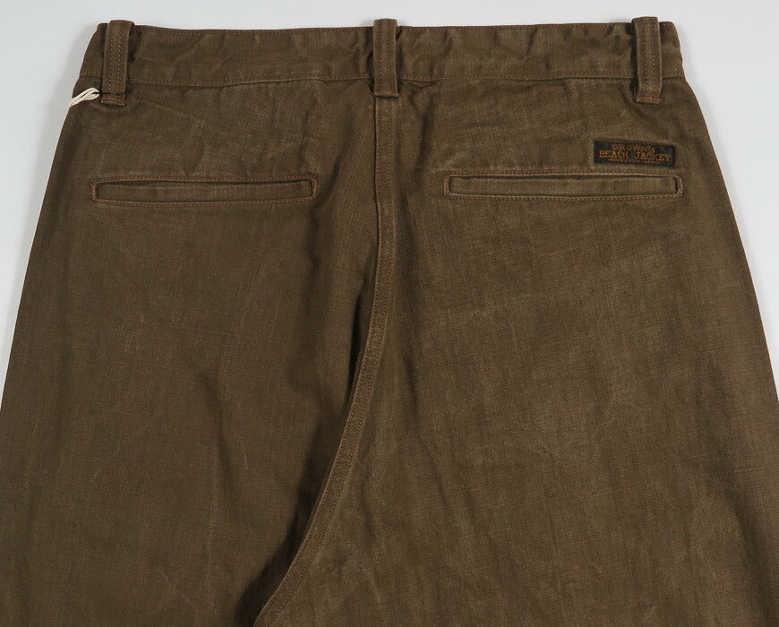 BROWN'S BEACH Brown's Beach werkbroek van met zwavel geverfde duckstof, FULLCOUNT, BBJ-031CA【Nieuw voor herfst/winter 2026】