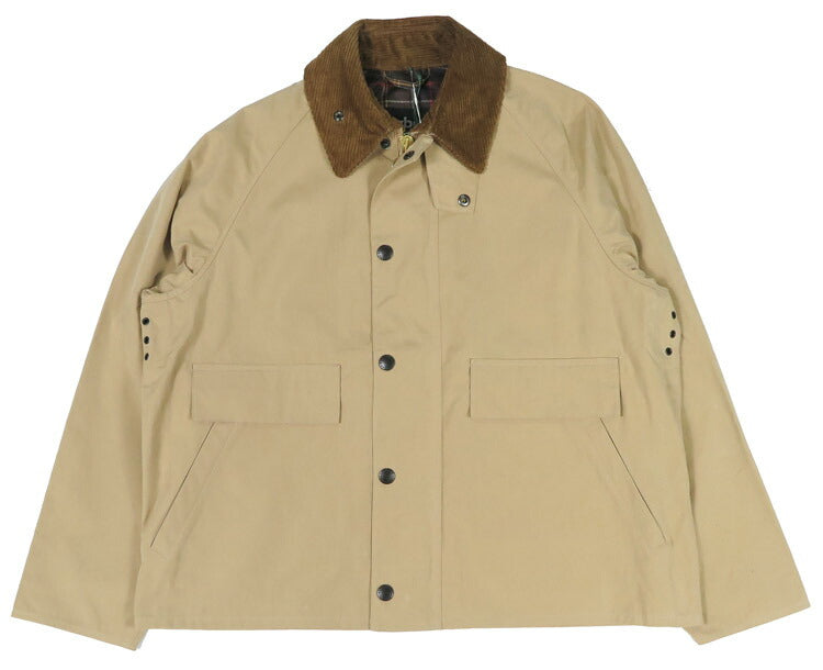 Barbour バブアー BORROWDALE บอร์โรว์เดล แจ็กเก็ตบลูซอนผ้าพีชสกิน ผ้าฝ้ายไม่ผ่านการเคลือบแว็กซ์ BBR1473MCA1059