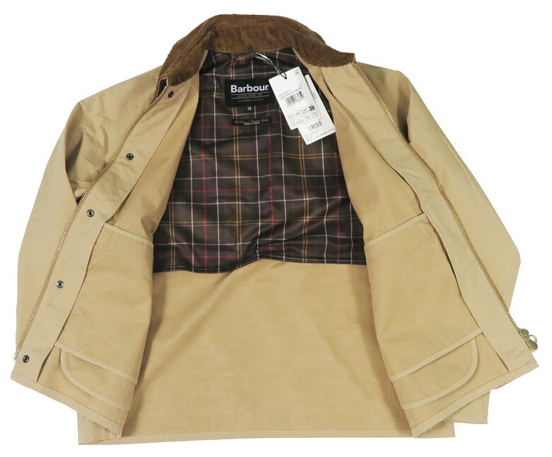 Barbour バブアー BORROWDALE บอร์โรว์เดล แจ็กเก็ตบลูซอนผ้าพีชสกิน ผ้าฝ้ายไม่ผ่านการเคลือบแว็กซ์ BBR1473MCA1059