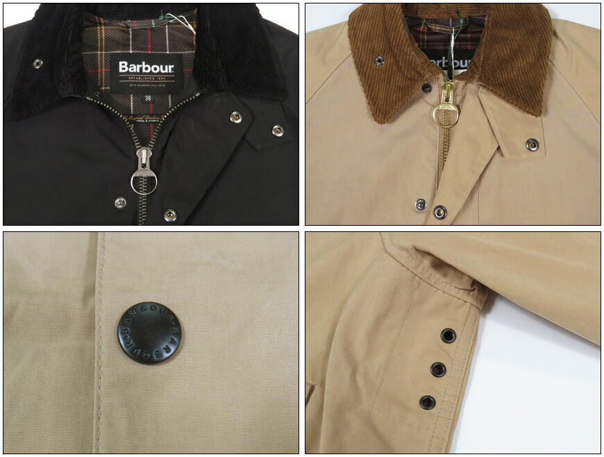 Barbour バブアー BORROWDALE บอร์โรว์เดล แจ็กเก็ตบลูซอนผ้าพีชสกิน ผ้าฝ้ายไม่ผ่านการเคลือบแว็กซ์ BBR1473MCA1059