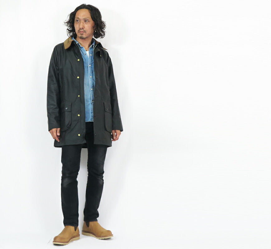 บาบัวร์ Barbour GAMEFAIR รุ่นฉลองครบรอบ 130 ปี แว็กซ์คอตตอน บลูซอน ความยาวกลาง บาร์บัวร์ 4955044 242MWX2365