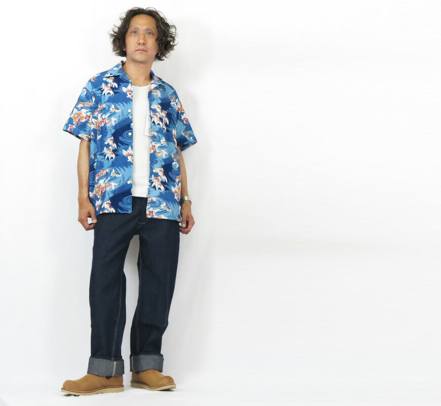 JELADO Short Sleeve Cotton Hawaiian Shirt HOLLYWOOD BL12104