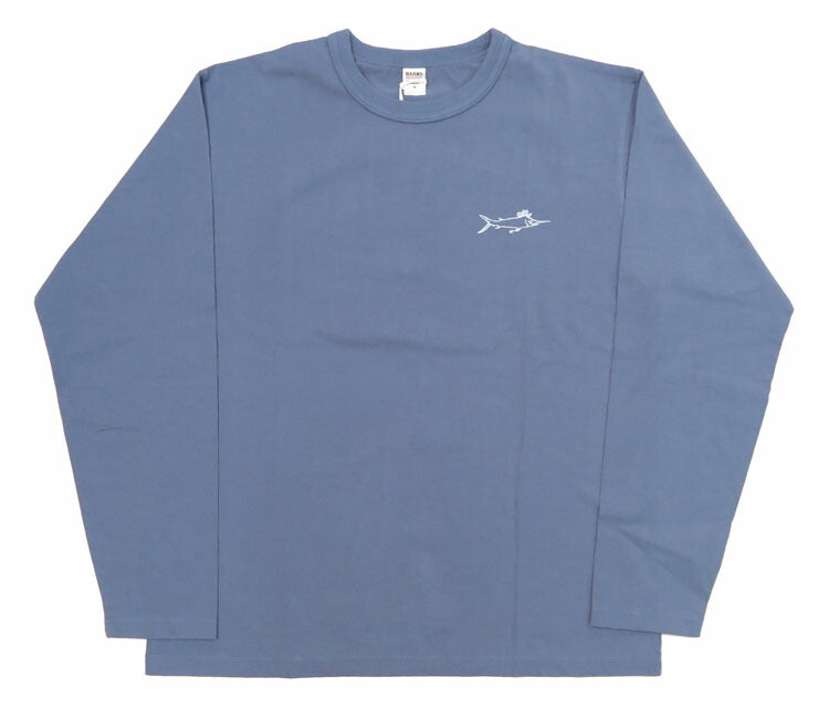 バーンズ BARNS 長袖 タフネック プリント Ｔシャツ ”Mikey's Generals” BR-24327