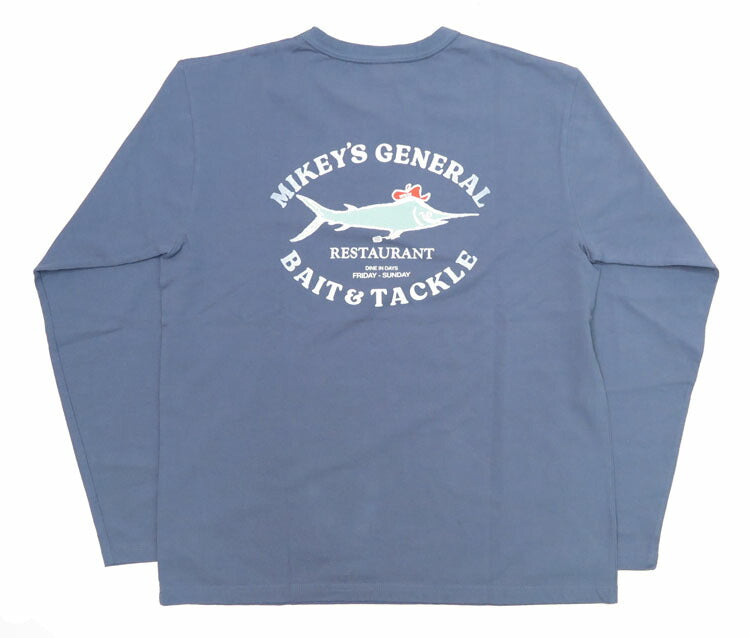バーンズ BARNS 長袖 タフネック プリント Ｔシャツ ”Mikey's Generals” BR-24327