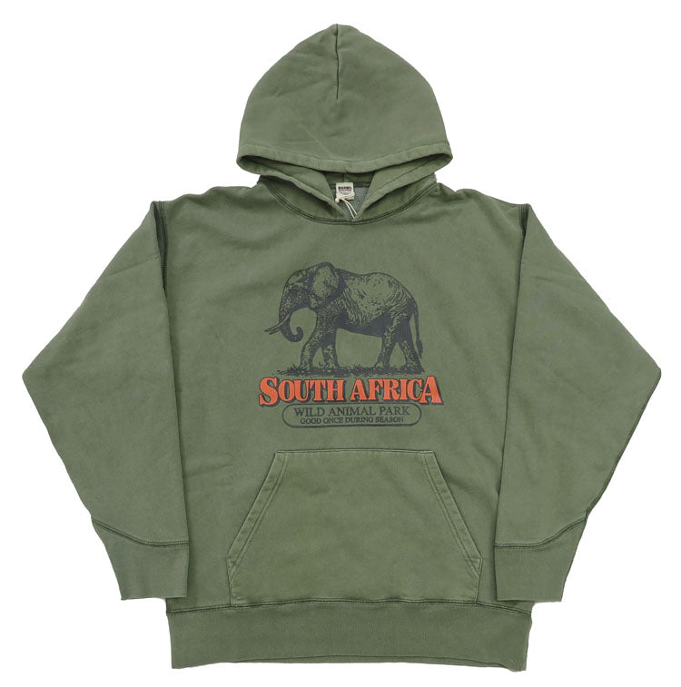 บาร์นส์ BARNS เสื้อฮู้ดแขนยาว ซีรีส์กีฬา พิมพ์ย้อมสีพิกเมนต์ "Wild Animal Park" BR-24446