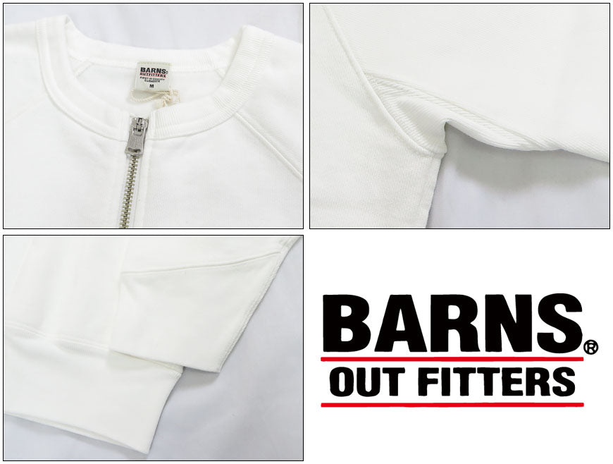 バーンズ BARNS Kardigan Resleting Lengan Panjang Seri Atletik Lengan Raglan Pewarnaan Pigmen BR-24447