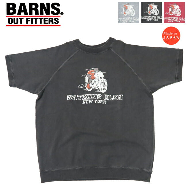 BARNS 90's Short Sleeve Crew Neck Sweatshirt WATKINS GLEN BR-25115