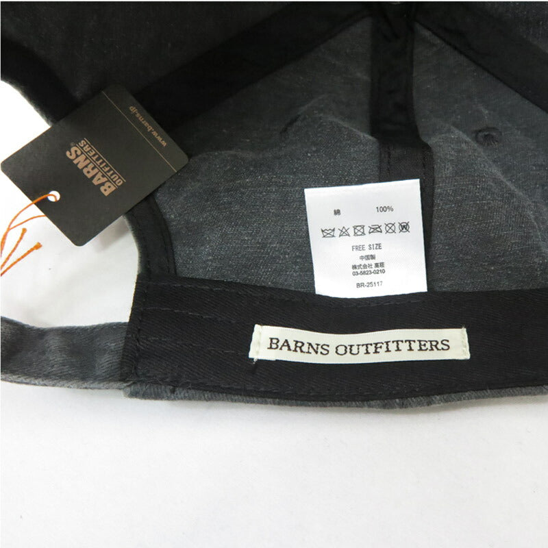 バーンズ BARNS コットン ツイル ベースボールキャップ ROLL ピグメント加工 帽子 BR-25117