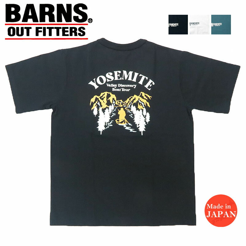 반즈 BARNS 터프넥 반소매 프린트 티셔츠 "YOSEMITE" 18/-OE Tough neck S/S Print T-shirt BR-25146