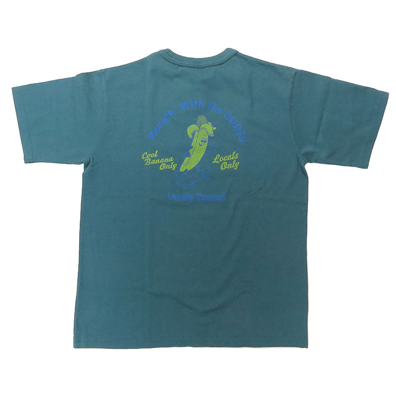バーンズ BARNS タフネック 半袖 プリント Tシャツ"BANANA BOY" 18/-OE Tough neck S/S Print T-shirt　BR-25147
