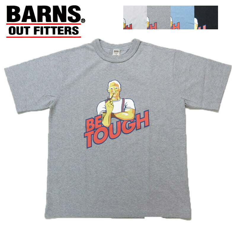 BARNS บาร์นส์ เสื้อยืดแขนสั้นคอเต่าสกรีนลาย "BE TOUGH" BR-25148
