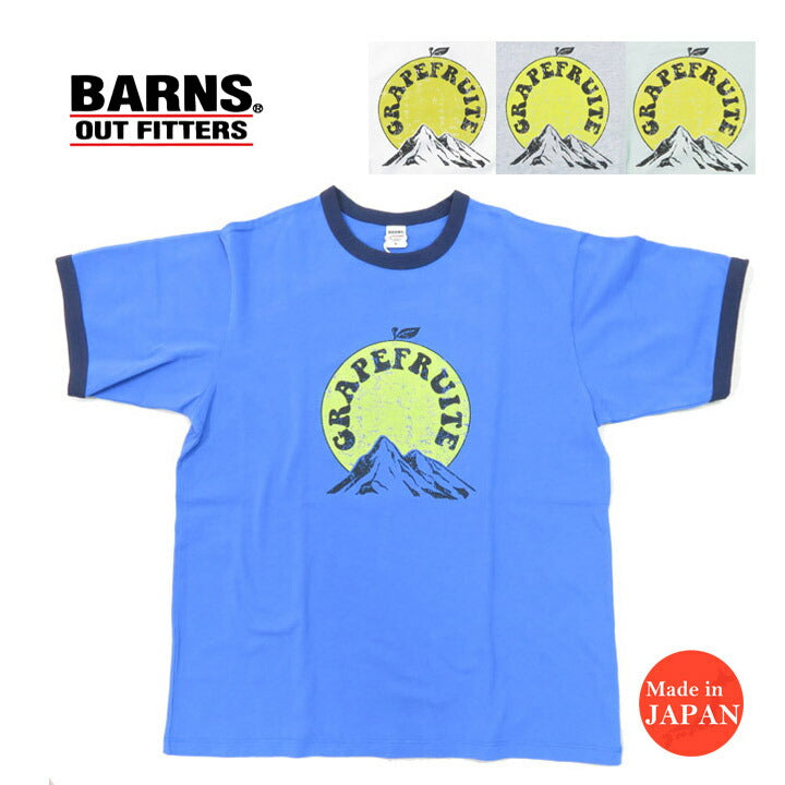 บาร์นส์ BARNS เสื้อยืดแขนสั้น คอปก ลายพิมพ์ GRAPEFRUITE BR-25169