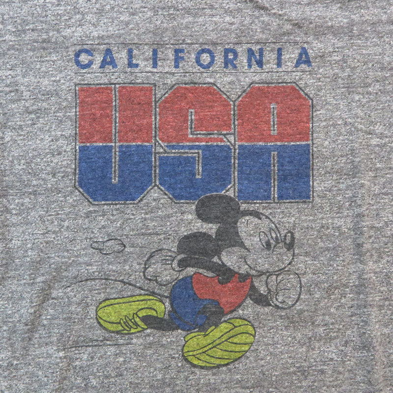 バーンズ BARNS  半袖 吊り編み プリント Tシャツ 【Mickey Mouse】“STANDARD” TSURIAMI Crew Neck Print T-Shirt【Special Item】BR-25178