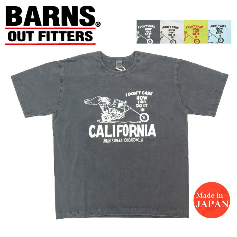 バーンズ BARNS 半袖 チューブ プリント Tシャツ CALIFORNIA  BR-25253